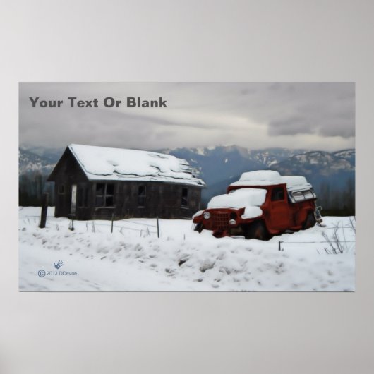 De oude Red Truck Poster (Voorkant)
