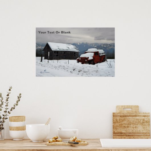 De oude Red Truck Poster (Keuken)