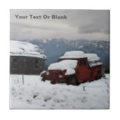 De oude Red Truck Tegeltje (Voorkant)