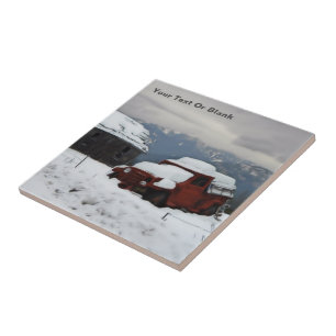 De oude Red Truck Tegeltje