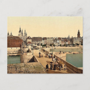 de oude Rijnbrug (d.w.z. de oude hoofdbrug) en de Briefkaart