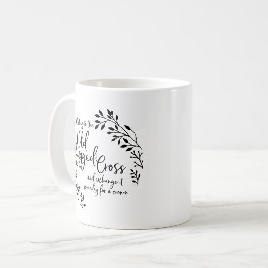 De oude robuuste Mok voor kruiskoffie (Voorkant links)