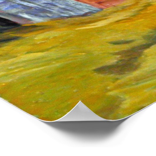 De oude Rode Barn op de Windy Prairie Poster (Hoek)