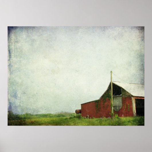 De oude Rode Barn Poster (Voorkant)