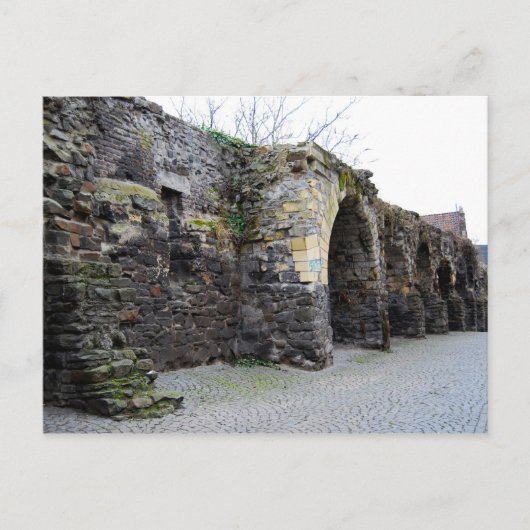 De Oude Romeinse Stadsmuur Briefkaart (Voorkant)