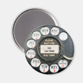 De oude Rotary Wijzerplaat van de Telefoon, voegt  Magneet (Voorkant / Achterkant)