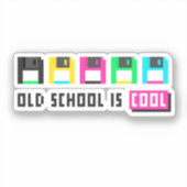 De oude school is cool sticker (Voorkant)