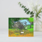 DE OUDE SCHUUR BRIEFKAART (Staand voorkant)