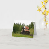 De oude schuur... kaart (Gele Bloem)