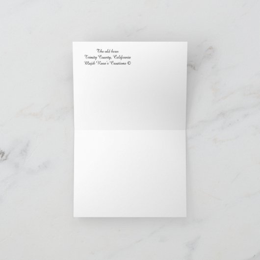 De oude schuur... kaart (Binnen)