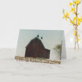 De oude Schuur van het Dak Gambrel op een Kaart (Gele Bloem)