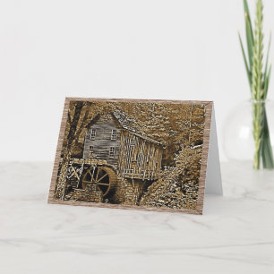 De oude Sepia van de Molen van het Maalkoren Kaart