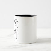 De oude snor tweekleurige koffiemok (Center)