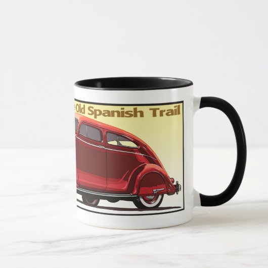 De oude Spaanse Trail - Historische Auto Trail Mok (Rechts)