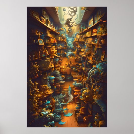 De oude speelgoed winkel voor iedereen poster (Voorkant)