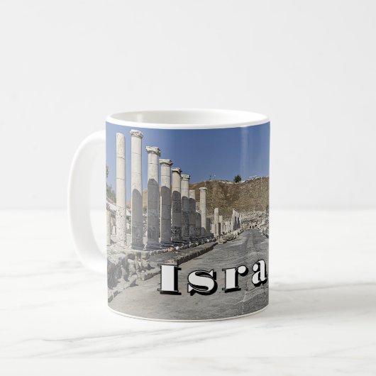 De oude stad Beit Shéan Koffiemok (Voorkant links)