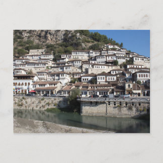 De oude stad Berat, Albanië Briefkaart