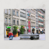 De oude stad Berne - de middeleeuwse fontein Briefkaart (Voorkant)