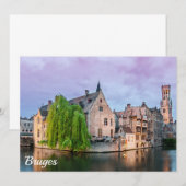 De oude stad Brugge en de toren van Belfry (Voorkant / Achterkant)
