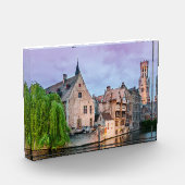 De oude stad Brugge en de toren van Belfry Fotoblokken (Links)