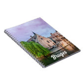 De oude stad Brugge en de toren van Belfry Notitieboek (Rechterzijde)