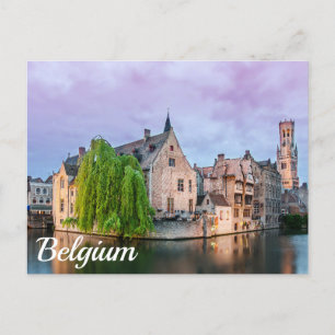 De oude stad Brugge en het Briefkaart Belfry-toren