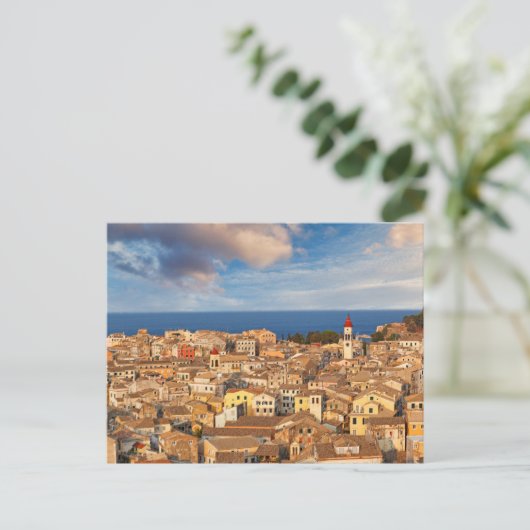 De oude stad Corfu, Griekenland Briefkaart (Staand voorkant)