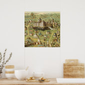 De oude stad Jerusalem met de tempel van Solomon Poster (Keuken)