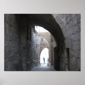 De oude stad Jerusalem Poster