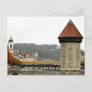 De oude stad Lucerne - Mill bridge Briefkaart