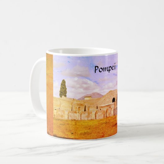 De oude stad Pompeii Koffiemok (Voorkant links)