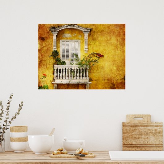 De oude stad poster (Keuken)