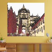 De Oude stad Salamanca Cathedraal Canvas Afdruk (Insitu (Woonkamer))