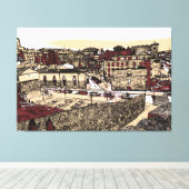 De oude stad Salamanca, Spanje Canvas Afdruk (Insitu (Houten vloer))