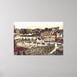 De oude stad Salamanca, Spanje Canvas Afdruk