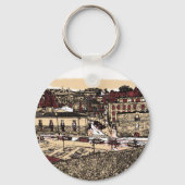 De Oude Stad Salamanca Spanje Sleutelhanger (Achterkant)