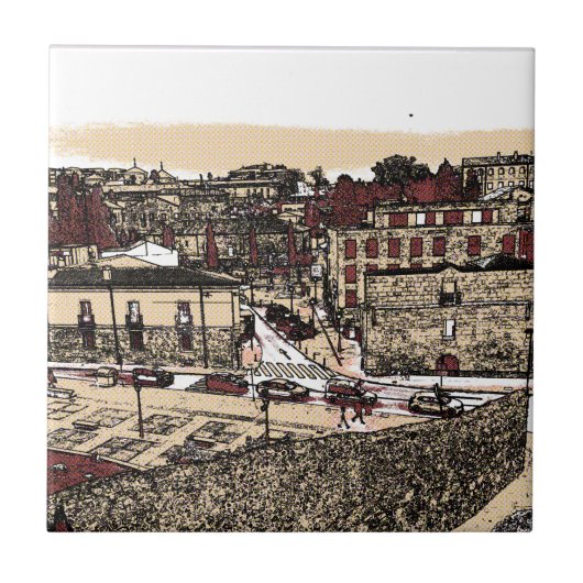 De oude stad Salamanca, Spanje Tegeltje (Voorkant)