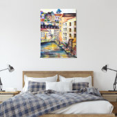 De oude stad Stockholm Canvas Afdruk (Insitu (Slaapkamer))
