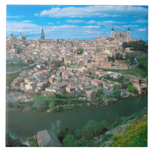 De oude stad Toledo, Spanje. Tegeltje
