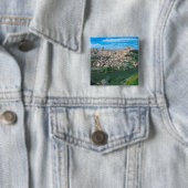 De oude stad Toledo, Spanje. Vierkante Button 5,1 Cm (In situ)
