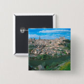 De oude stad Toledo, Spanje. Vierkante Button 5,1 Cm (Voorkant /achterkant)