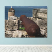De oude stad van Cartagena Canvas Print (Insitu (Houten vloer))