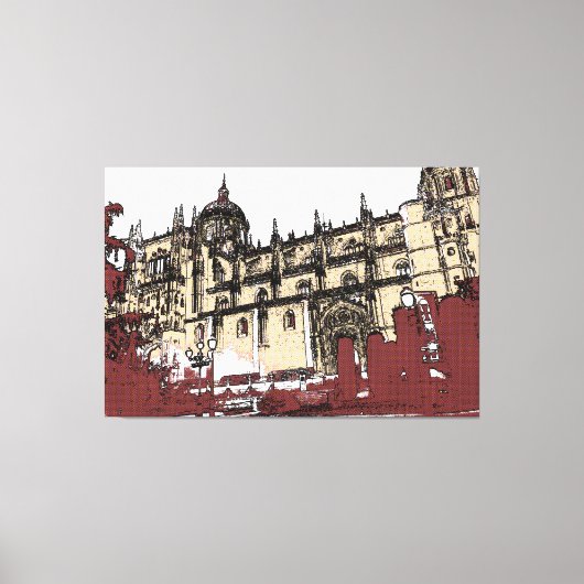 De Oude Stad van de Universiteit van Salamanca Canvas Afdruk (Voorkant)