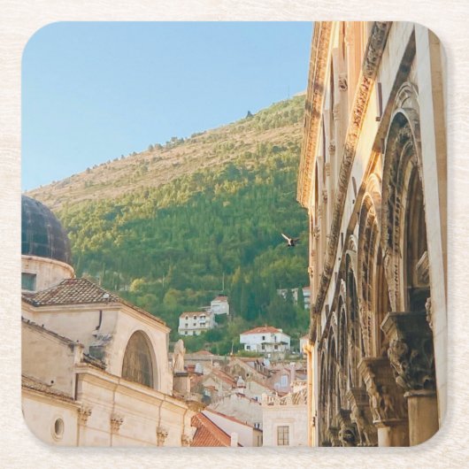 De oude stad van Dubrovnik Kartonnen Onderzetters (Voorkant)