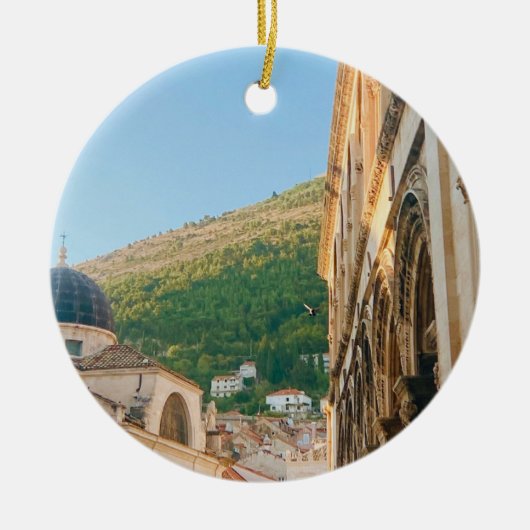 De oude stad van Dubrovnik Keramisch Ornament (Voorkant)