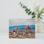 De oude stad van Florence, de horizon van Italië Briefkaart (Staand voorkant)