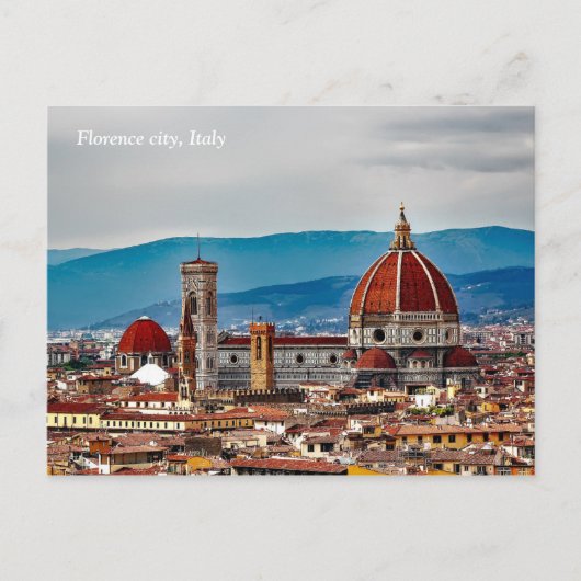 De oude stad van Florence, de horizon van Italië Briefkaart (Voorkant)
