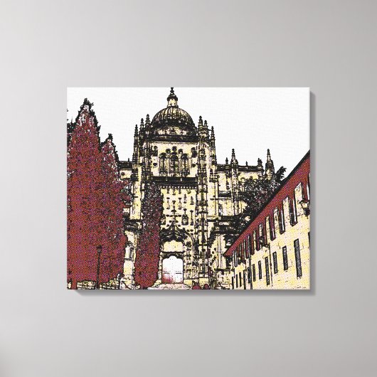 De Oude Stad van Salamanca Kathedraal Canvas Afdruk (Voorkant)