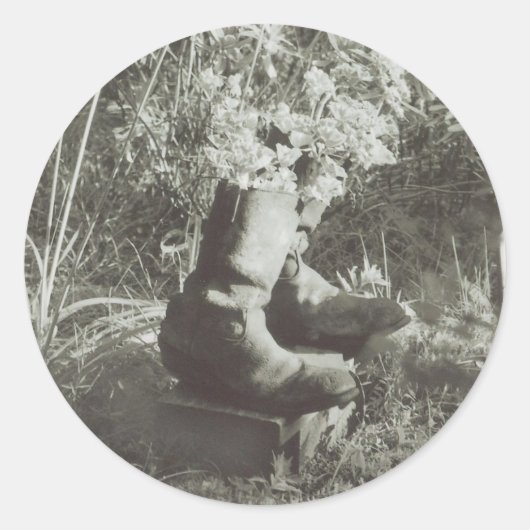 'De oude Stickers' Ronde Sticker (Voorkant)