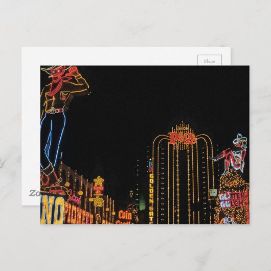 De oude Straat Fremont van Las Vegas Briefkaart (Voorkant / Achterkant)